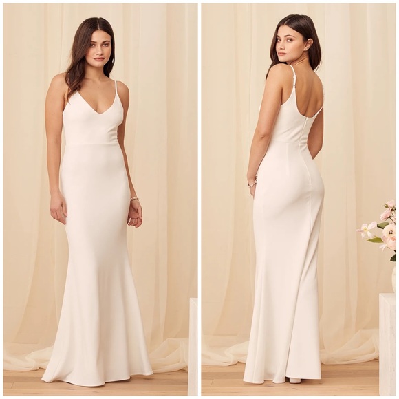 Lulus Dresses & Skirts - NWT Lulu’s Infinite Glory White Maxi Dress M Medium